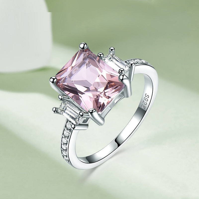 Square Fashion Design Morgan Stone Gemstone Ring - Bellarte Enchanté Square Fashion Design Morgan Stone Gemstone Ring