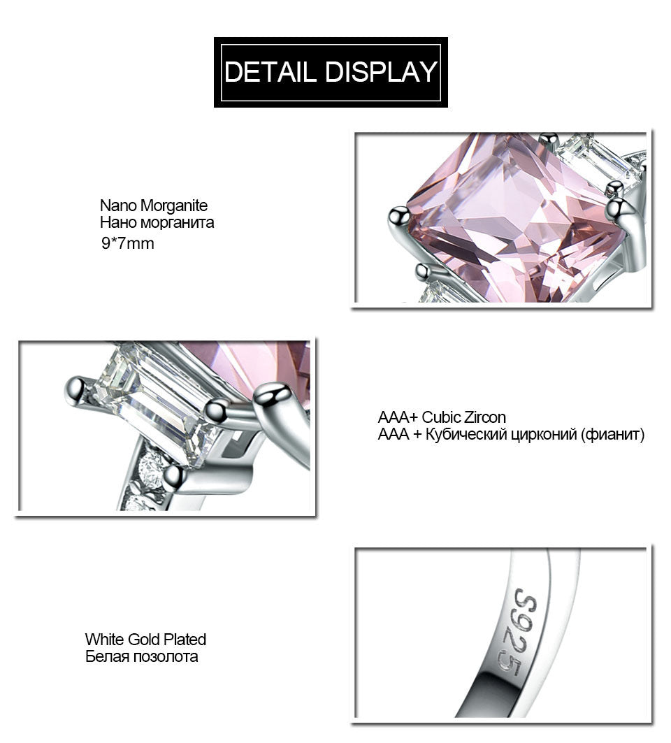 Square Fashion Design Morgan Stone Gemstone Ring - Bellarte Enchanté Square Fashion Design Morgan Stone Gemstone Ring