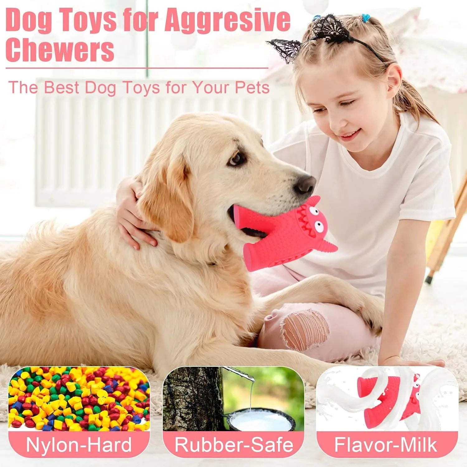 Squeaky Dog Toys For Aggressive Chewers,Durable Interactive Dog Chew Toy For Small Dogs, - Bellarte Enchanté Squeaky Dog Toys For Aggressive Chewers,Durable Interactive Dog Chew Toy For Small Dogs,