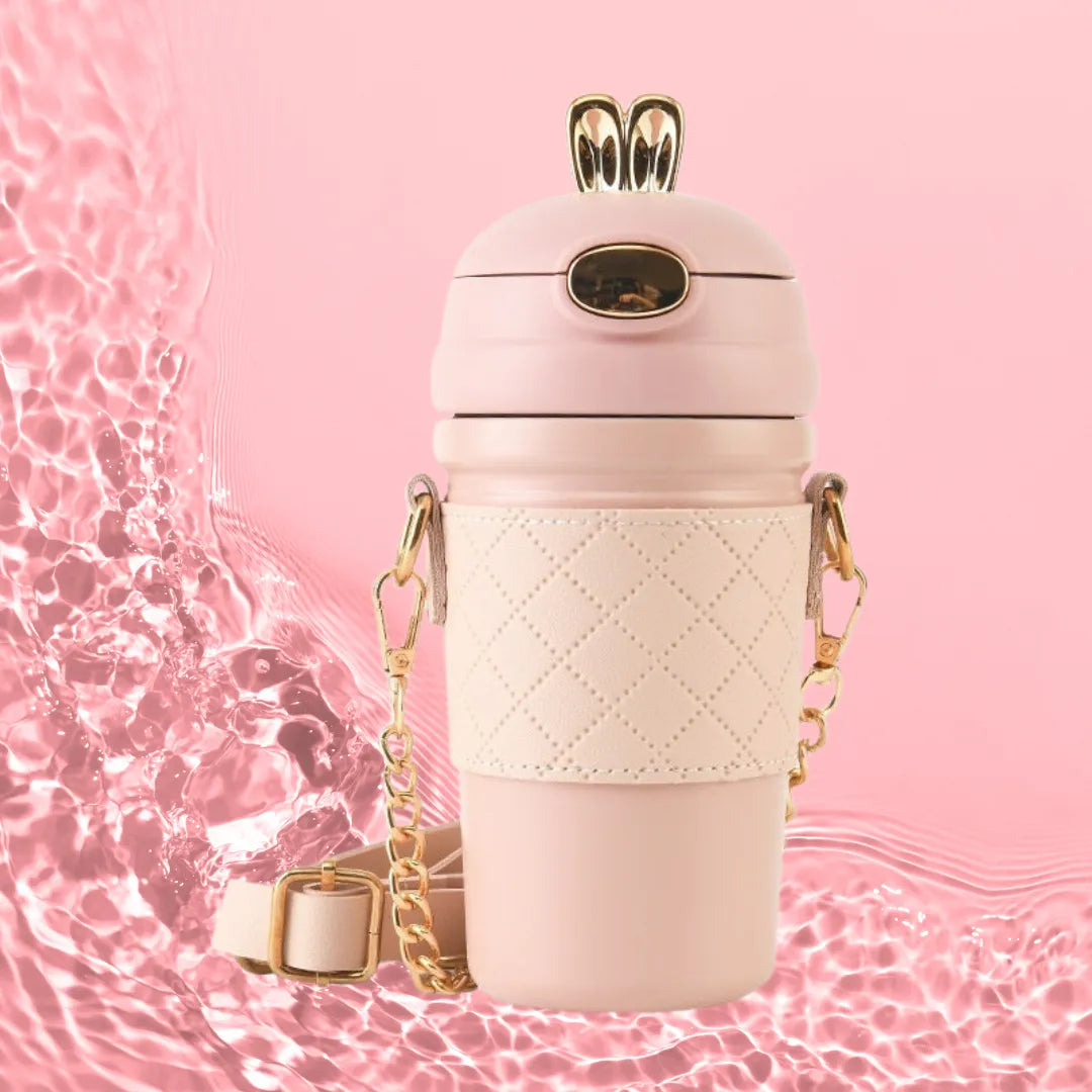 Stainless Steel Cup Bounce Cup With Straw - Bellarte Enchanté Stainless Steel Cup Bounce Cup With Straw