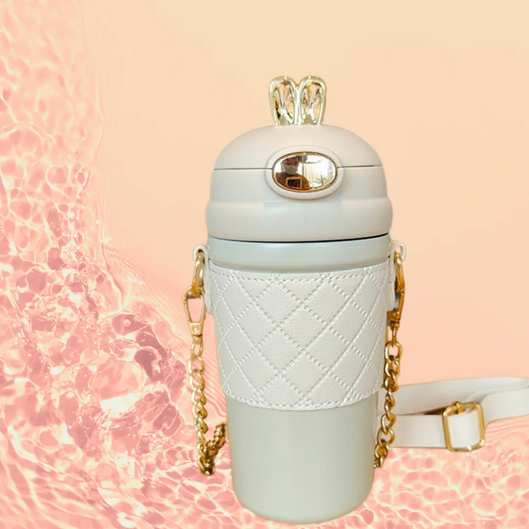 Stainless Steel Cup Bounce Cup With Straw - Bellarte Enchanté Stainless Steel Cup Bounce Cup With Straw