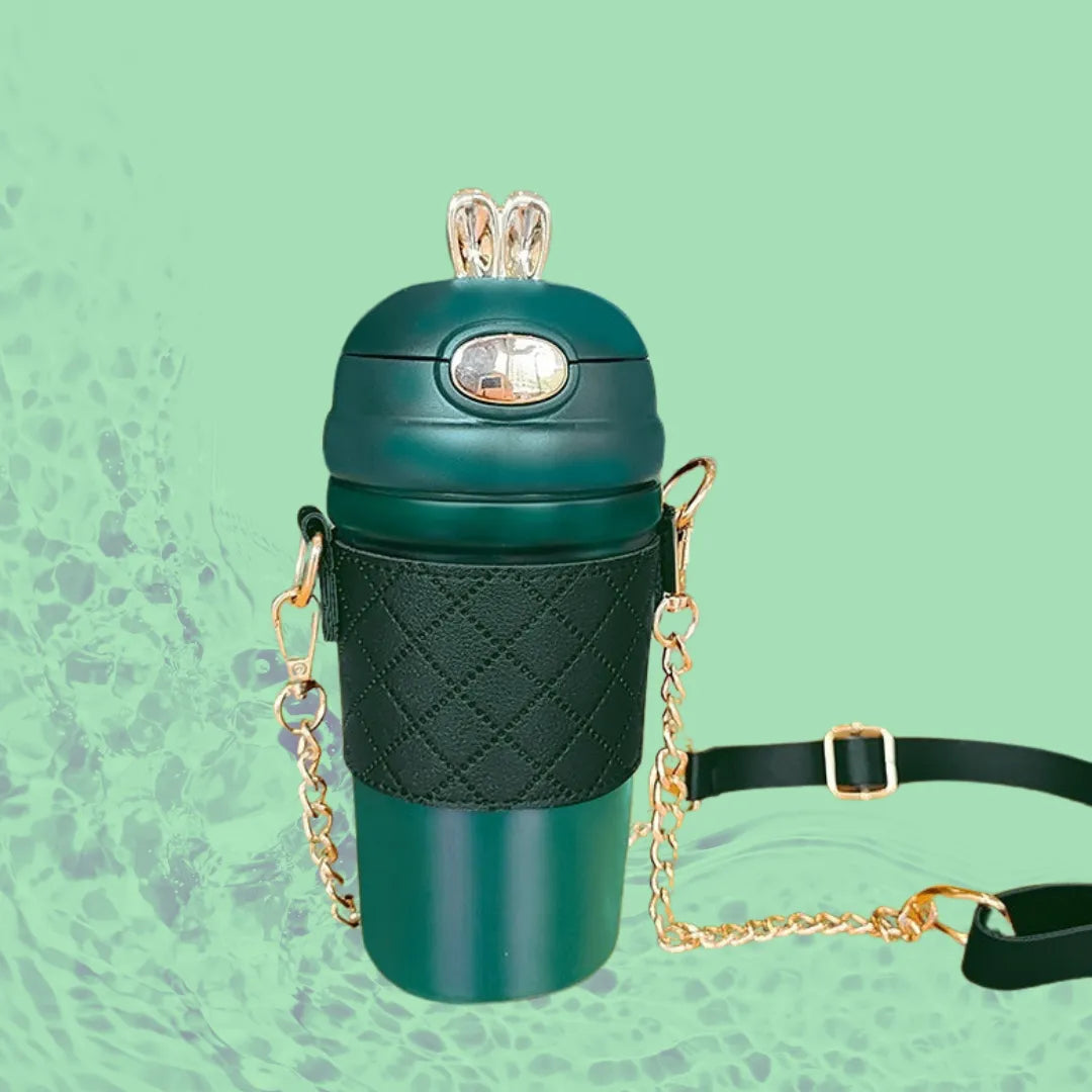 Stainless Steel Cup Bounce Cup With Straw - Bellarte Enchanté Stainless Steel Cup Bounce Cup With Straw