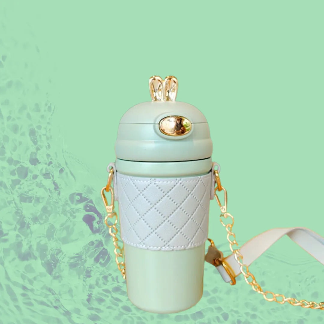 Stainless Steel Cup Bounce Cup With Straw - Bellarte Enchanté Stainless Steel Cup Bounce Cup With Straw