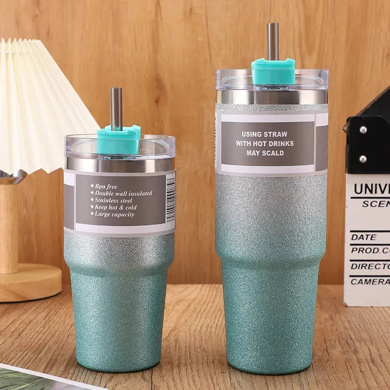 Stainless Steel Insulation Cup With Straw - Bellarte Enchanté Stainless Steel Insulation Cup With Straw