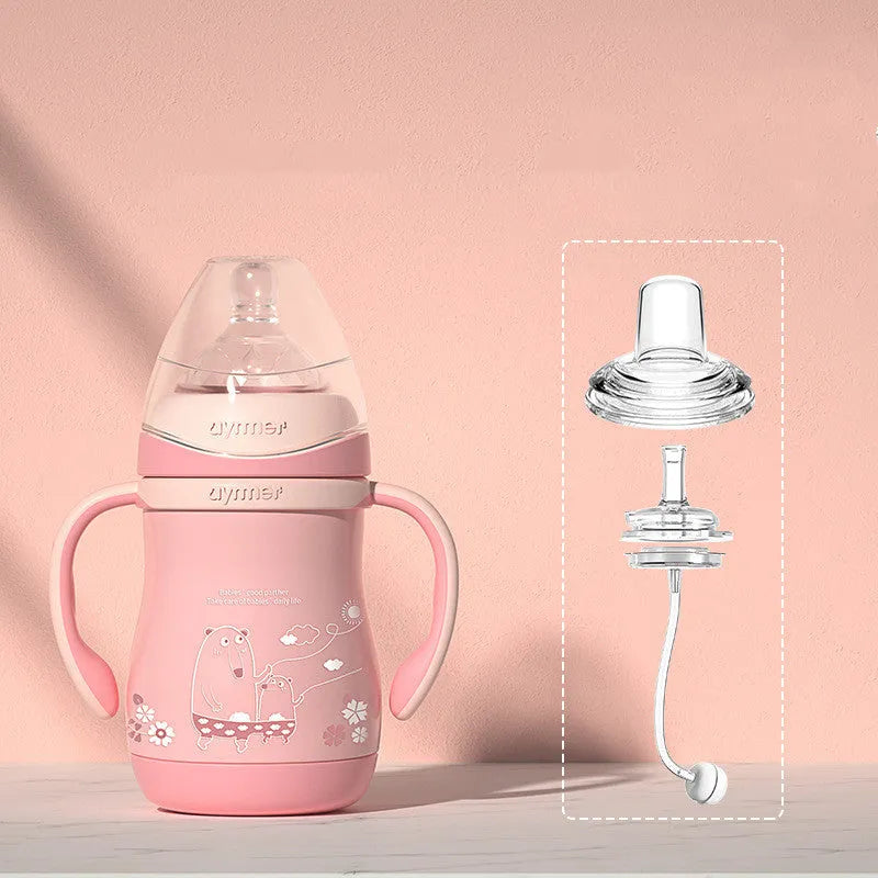 Stainless Steel Milk Bottle Straw Cup Maternal And Child Supplies - Bellarte Enchanté Stainless Steel Milk Bottle Straw Cup Maternal And Child Supplies