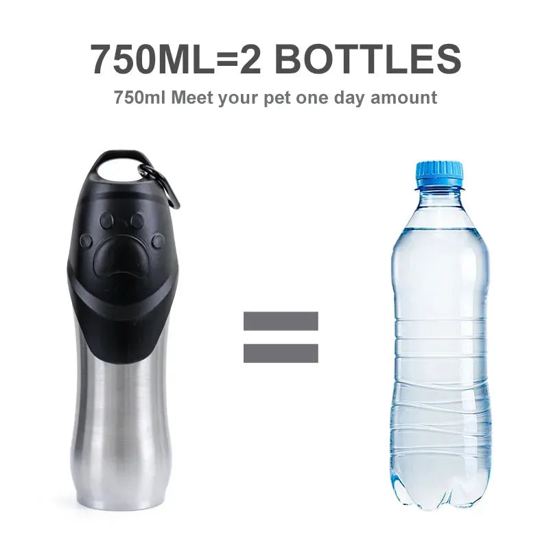Stainless Steel Pets Drinking Water Bottle - Bellarte Enchanté Stainless Steel Pets Drinking Water Bottle