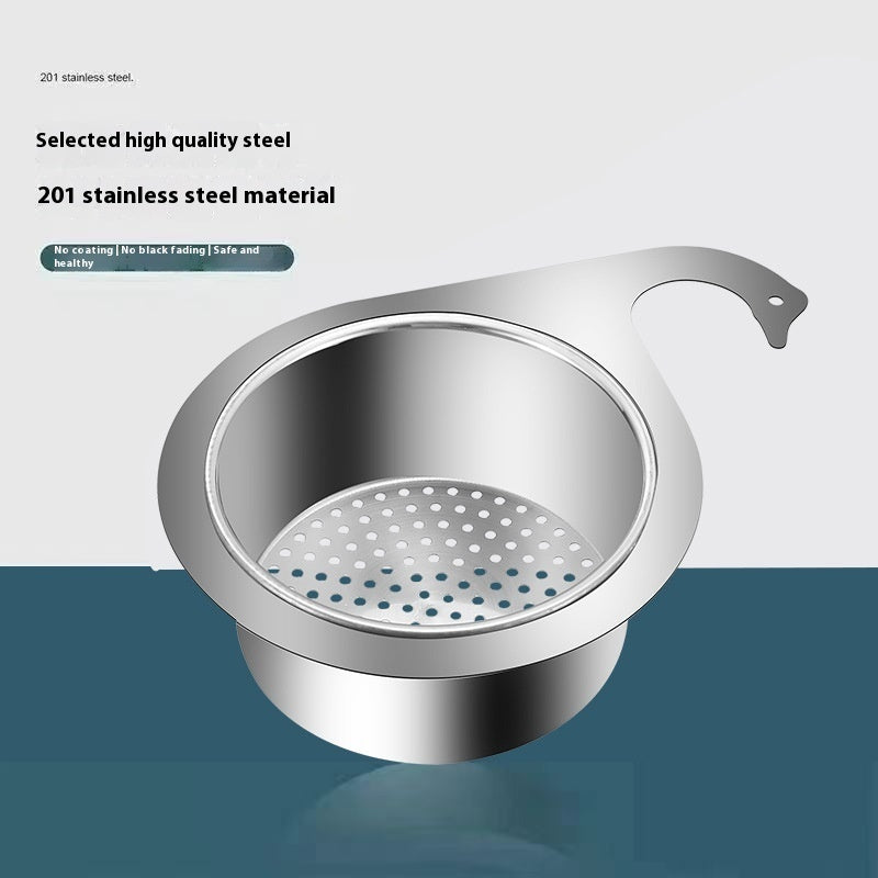 Stainless Steel Swan Drain Basket For Kitchen - Bellarte Enchanté Stainless Steel Swan Drain Basket For Kitchen