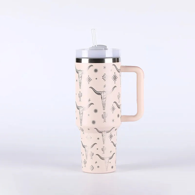 Stainless Steel With Straw Cup - Bellarte Enchanté Stainless Steel With Straw Cup