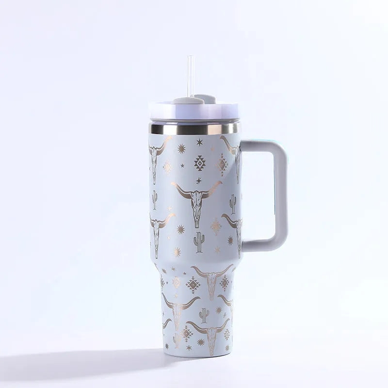 Stainless Steel With Straw Cup - Bellarte Enchanté Stainless Steel With Straw Cup