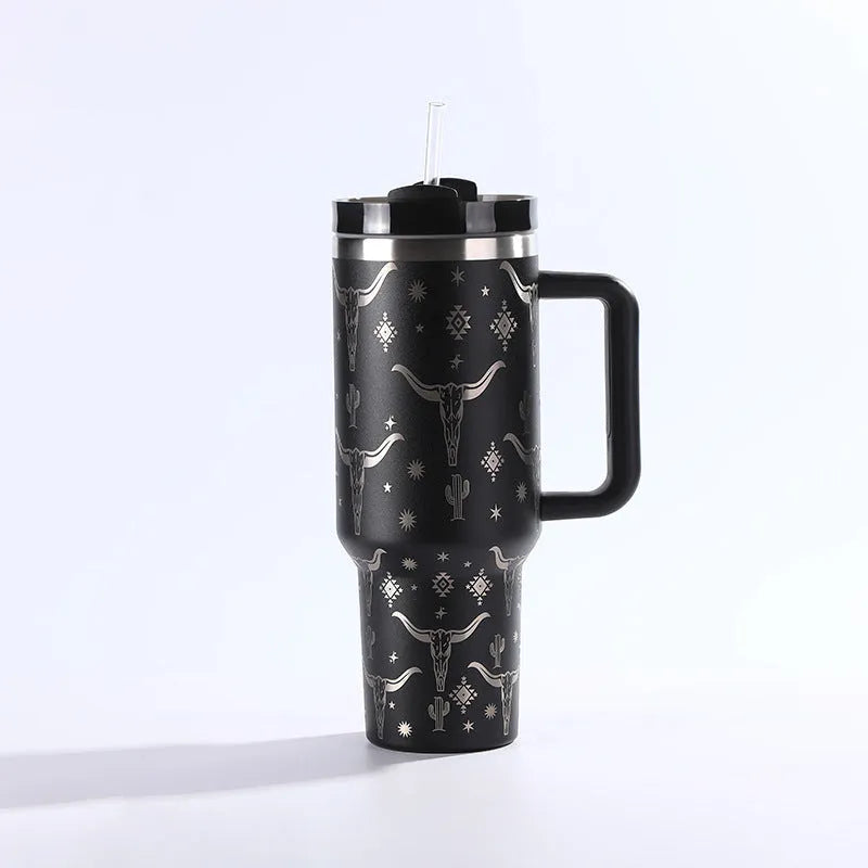 Stainless Steel With Straw Cup - Bellarte Enchanté Stainless Steel With Straw Cup