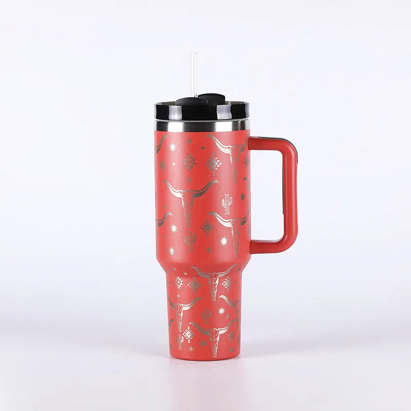 Stainless Steel With Straw Cup - Bellarte Enchanté Stainless Steel With Straw Cup