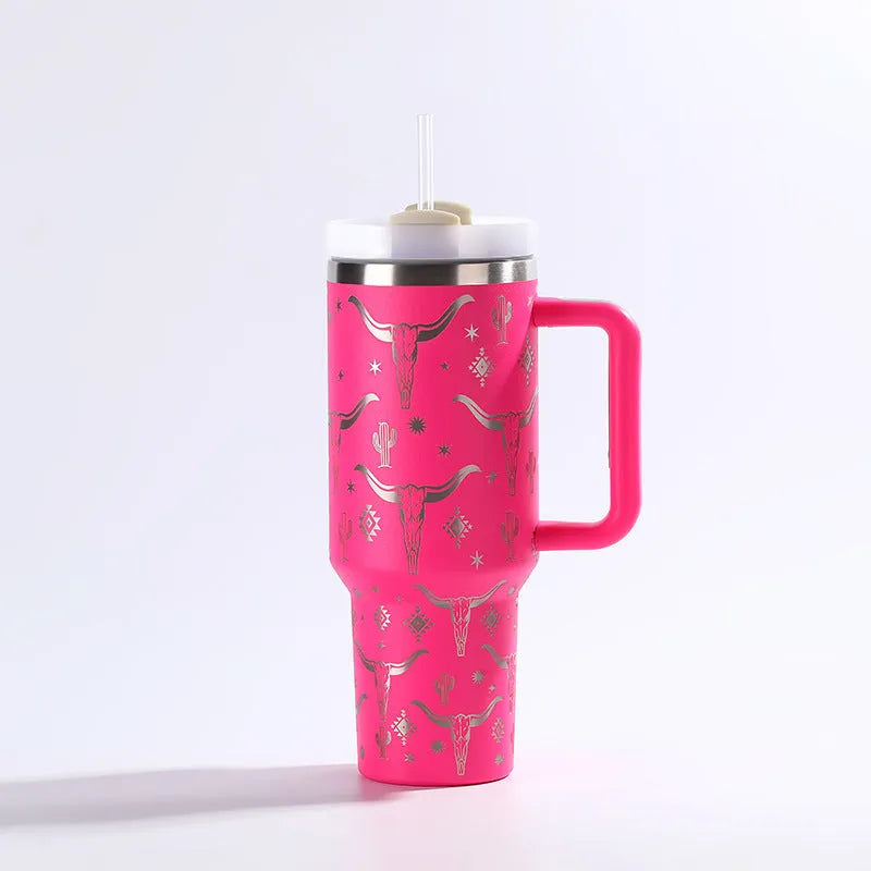 Stainless Steel With Straw Cup - Bellarte Enchanté Stainless Steel With Straw Cup