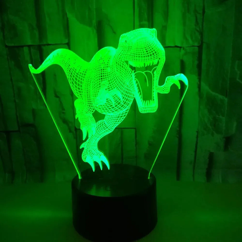Stereo Vision Dinosaur Colorful Touch 3D Night Light - Bellarte Enchanté Stereo Vision Dinosaur Colorful Touch 3D Night Light