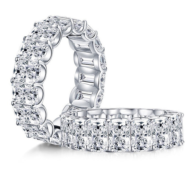 Sterling Silver Ring High Carbon Diamond Simulation - Bellarte Enchanté Sterling Silver Ring High Carbon Diamond Simulation