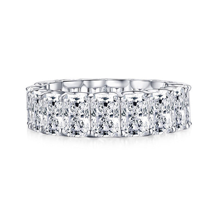 Sterling Silver Ring High Carbon Diamond Simulation - Bellarte Enchanté Sterling Silver Ring High Carbon Diamond Simulation