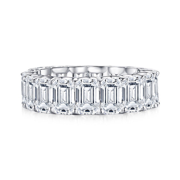 Sterling Silver Ring High Carbon Diamond Simulation - Bellarte Enchanté Sterling Silver Ring High Carbon Diamond Simulation