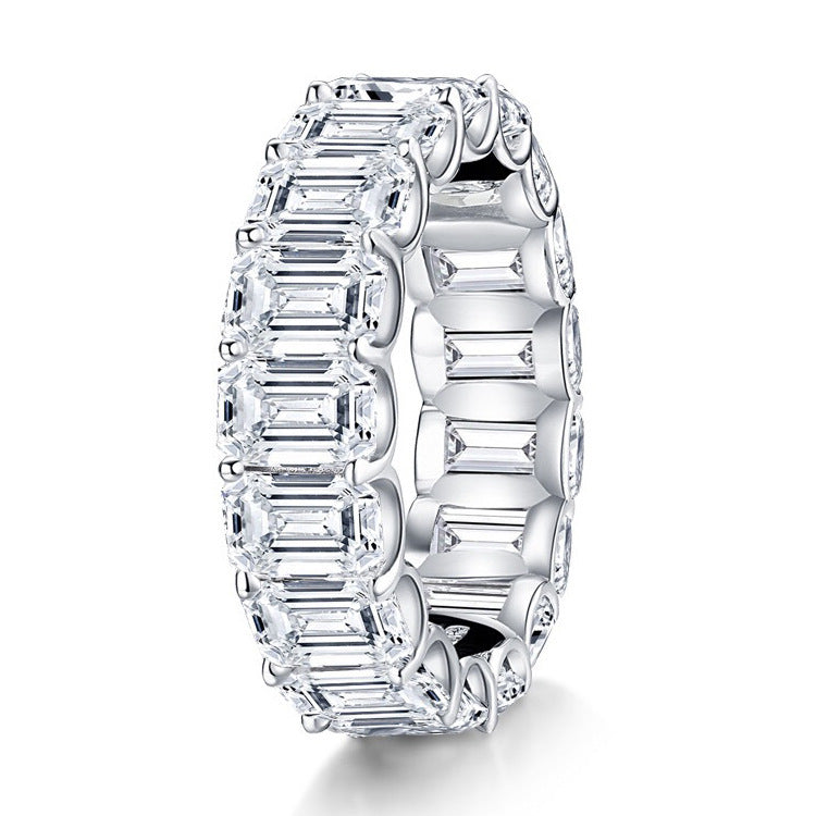 Sterling Silver Ring High Carbon Diamond Simulation - Bellarte Enchanté Sterling Silver Ring High Carbon Diamond Simulation