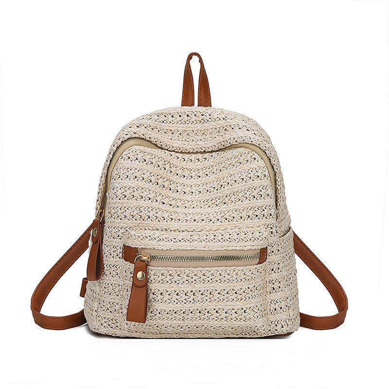 Straw backpack woven backpack - Bellarte Enchanté Straw backpack woven backpack
