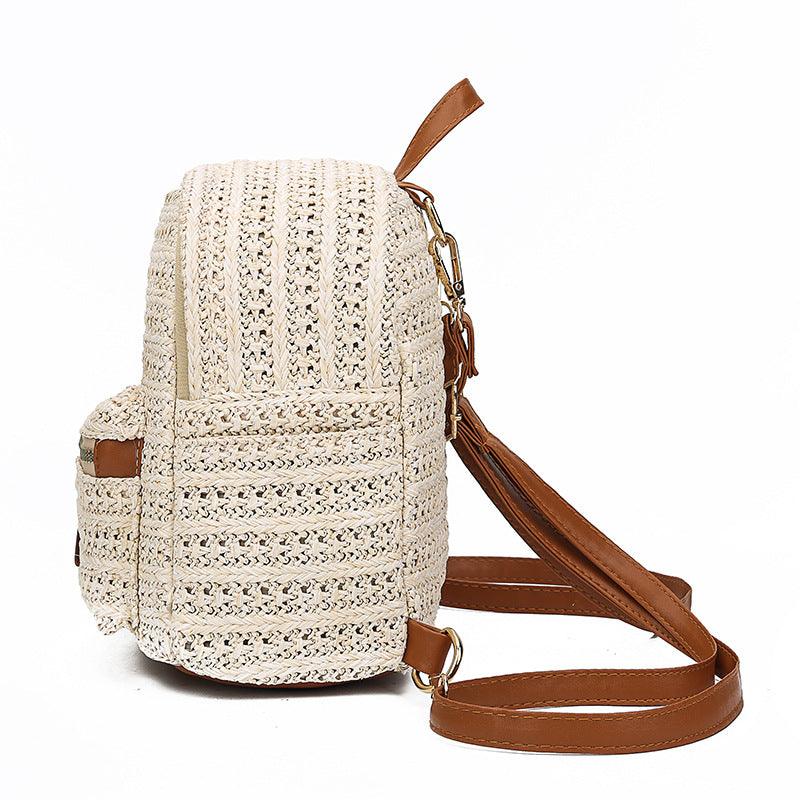 Straw backpack woven backpack - Bellarte Enchanté Straw backpack woven backpack