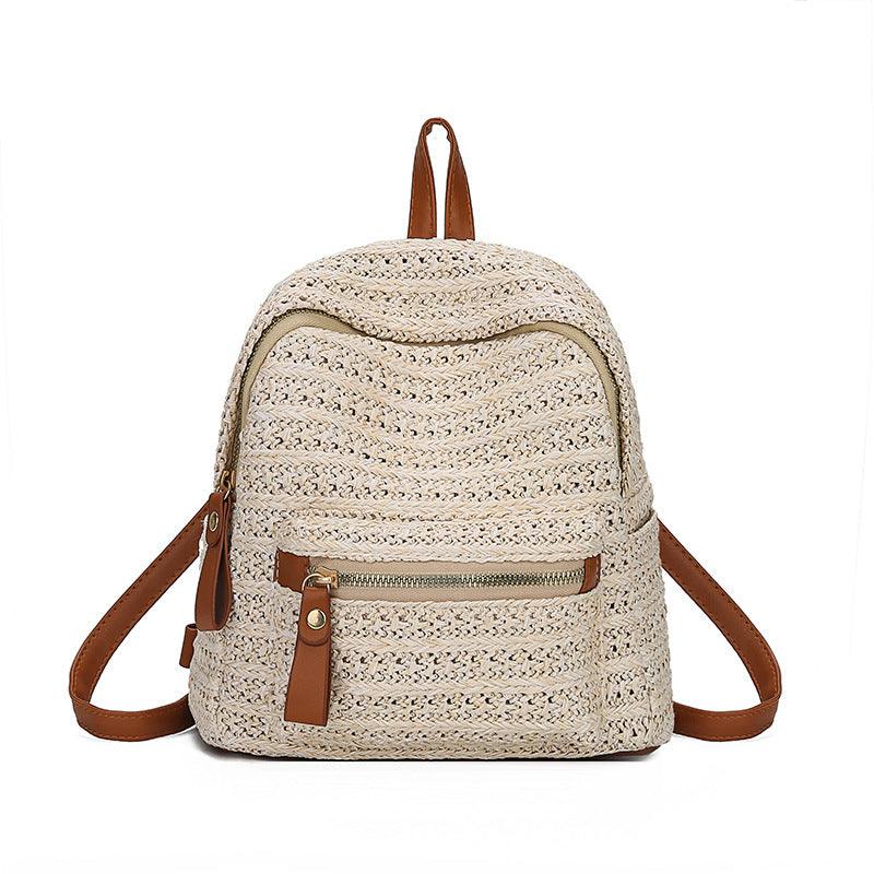 Straw backpack woven backpack - Bellarte Enchanté Straw backpack woven backpack