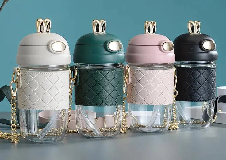 Straw Glass Lovely Carrying Cup - Bellarte Enchanté Straw Glass Lovely Carrying Cup