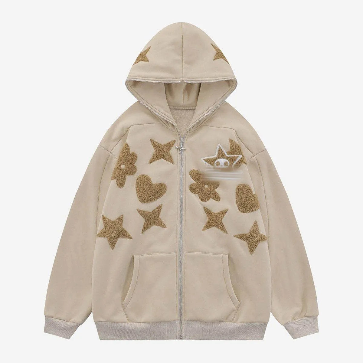 Street Sweatshirt Hiphop Towel Embroidery Cardigan Hoodie - Bellarte Enchanté Street Sweatshirt Hiphop Towel Embroidery Cardigan Hoodie