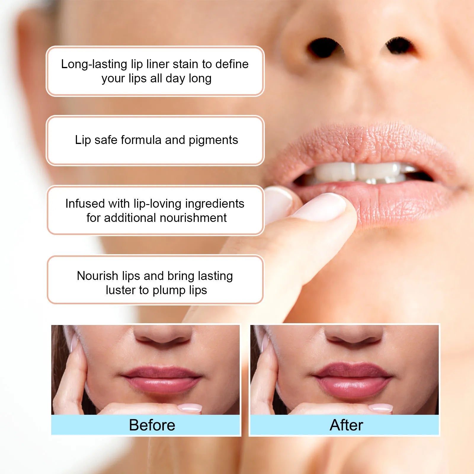Stripping Lip Liner Outline Waterproof - Bellarte Enchanté Stripping Lip Liner Outline Waterproof