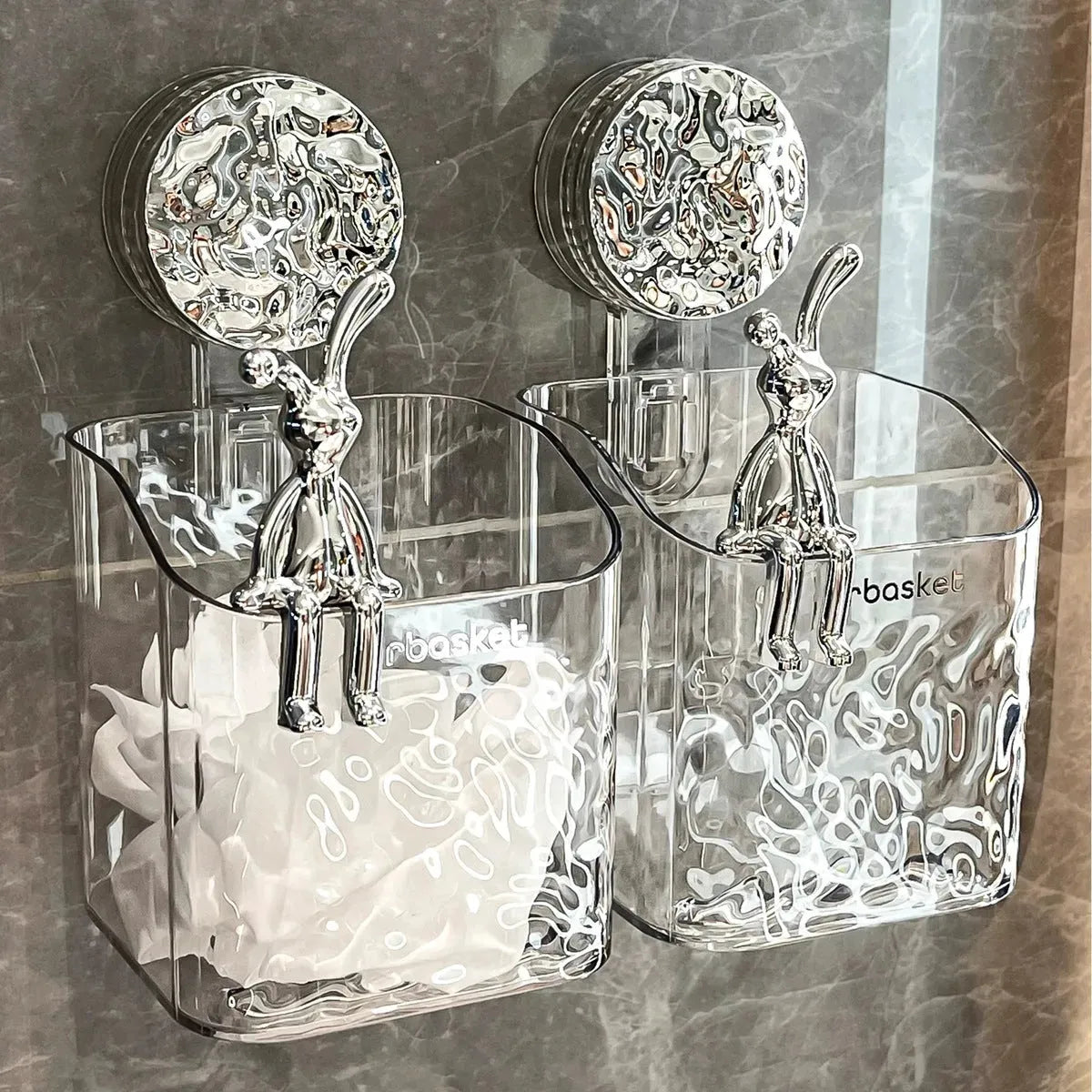 Suction Cup Face Cloth Storage Box Wall Hanging - Bellarte Enchanté Suction Cup Face Cloth Storage Box Wall Hanging