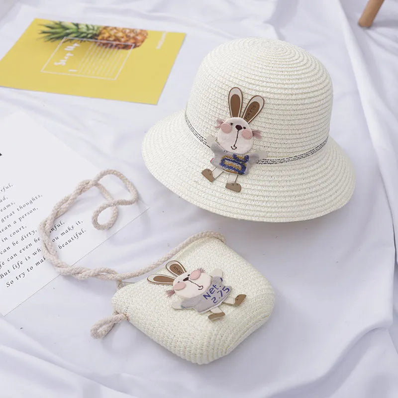 Summer Baby Girl Cute Beach Hat Bag - Bellarte Enchanté Summer Baby Girl Cute Beach Hat Bag