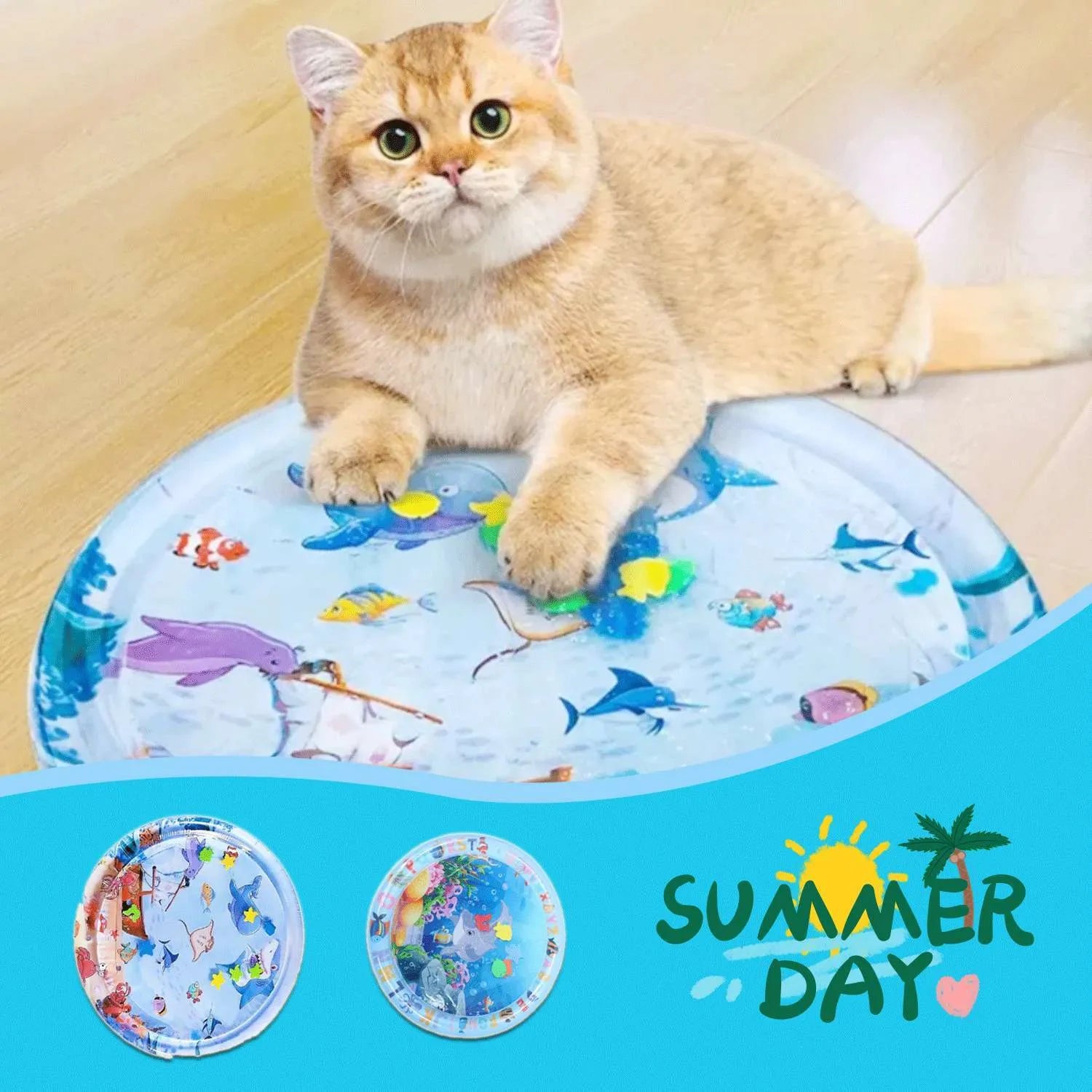 Summer Cooling Pet Water Bed Cushion Ice Pad Dog Sleeping Square Mat - Bellarte Enchanté Summer Cooling Pet Water Bed Cushion Ice Pad Dog Sleeping Square Mat