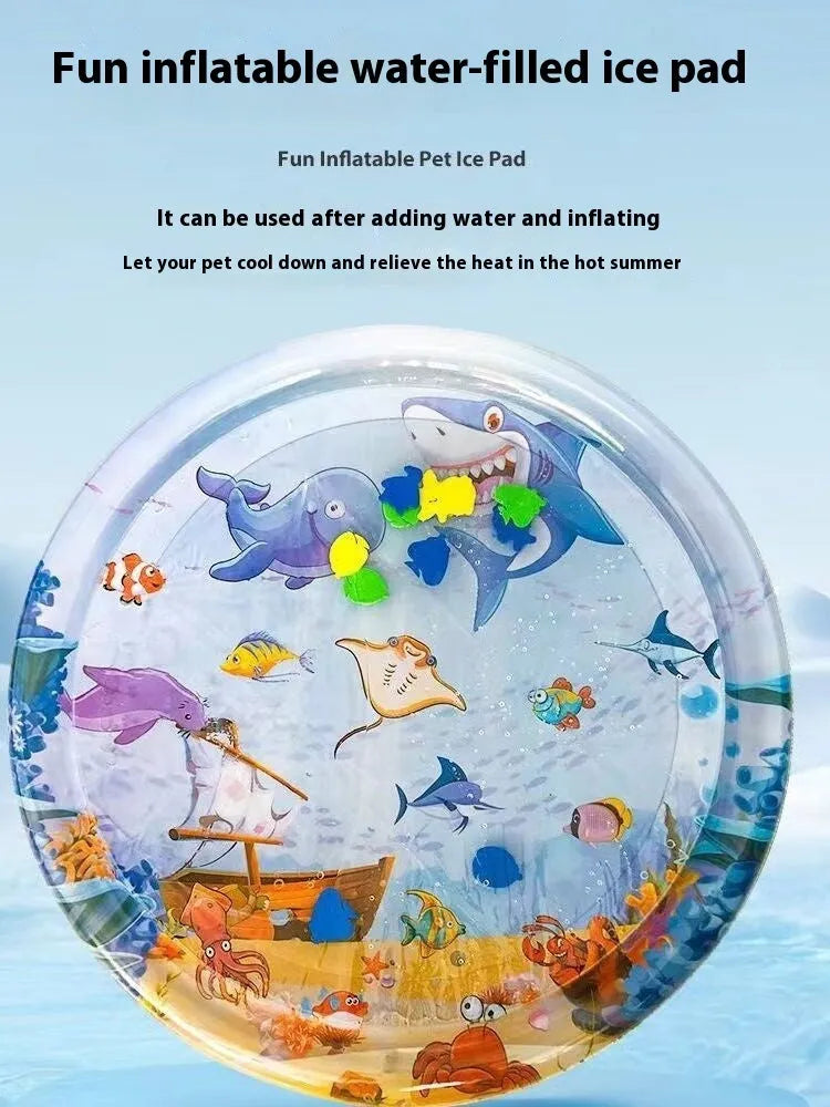 Summer Cooling Pet Water Bed Cushion Ice Pad Dog Sleeping Square Mat - Bellarte Enchanté Summer Cooling Pet Water Bed Cushion Ice Pad Dog Sleeping Square Mat