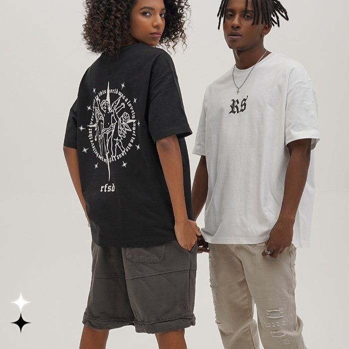 Summer New Printed Heavy T-shirt For Men And Women - Bellarte Enchanté Summer New Printed Heavy T-shirt For Men And Women