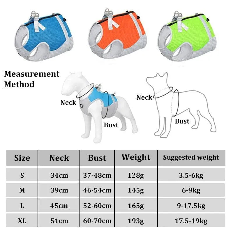 Summer Pet Dog Cool Clothes Traction Vest - Bellarte Enchanté Summer Pet Dog Cool Clothes Traction Vest