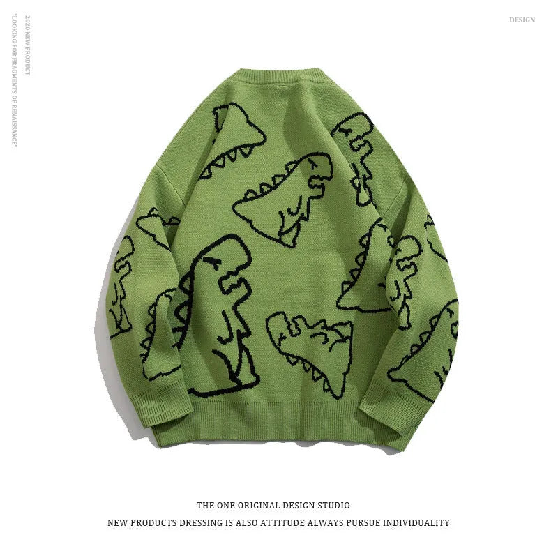 Sweater Hit Color Couple Loose Round Neck Sweater Outer Wear - Bellarte Enchanté Sweater Hit Color Couple Loose Round Neck Sweater Outer Wear