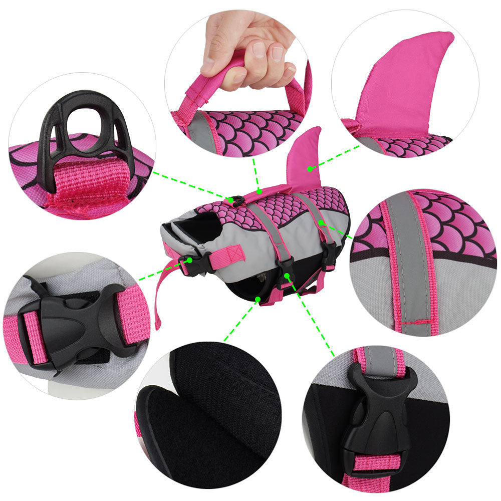 Swim Pet Dog Life Jacket Vest Clothes Life Vest - Bellarte Enchanté Swim Pet Dog Life Jacket Vest Clothes Life Vest