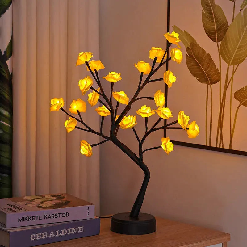 Table Lamp Flower Tree Rose Lamps Fairy Desk Night Lights USB Operated Gifts For Wedding Valentine Christmas Decoration - Bellarte Enchanté Table Lamp Flower Tree Rose Lamps Fairy Desk Night Lights USB Operated Gifts For Wedding Valentine Christmas Decoration
