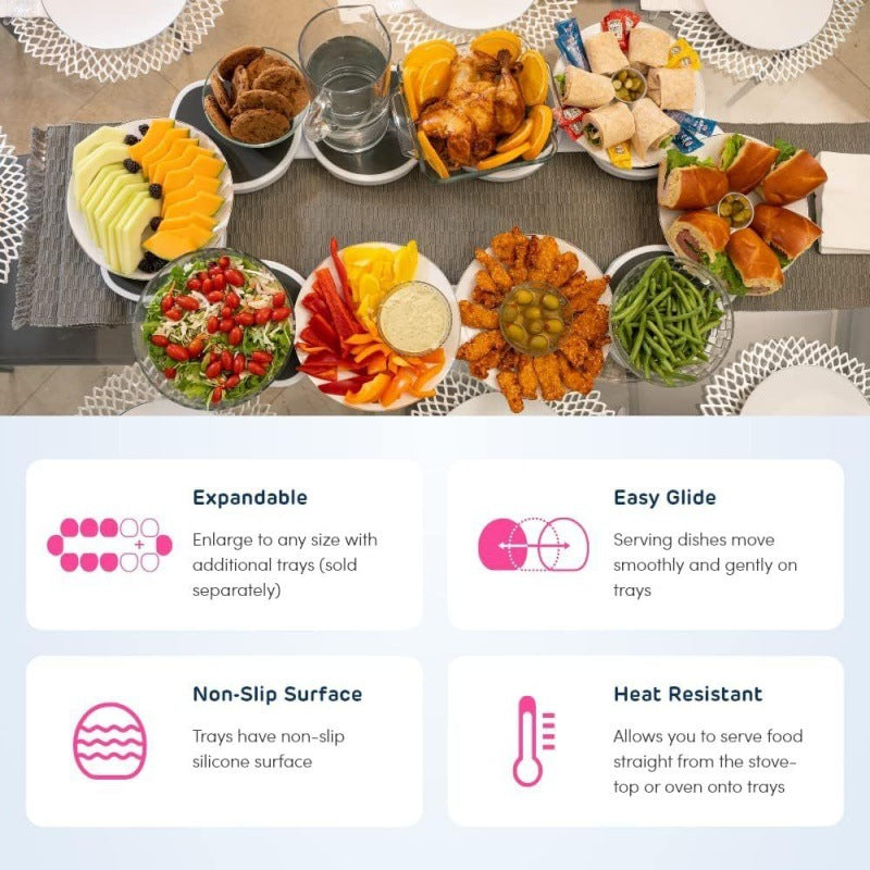 Table Rotating Portable Food Tray - Bellarte Enchanté Table Rotating Portable Food Tray