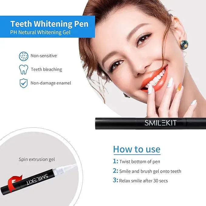 Teeth With 16-Point LED Blue Lights Accelerator, Natural Whitening - Bellarte Enchanté Teeth With 16-Point LED Blue Lights Accelerator, Natural Whitening