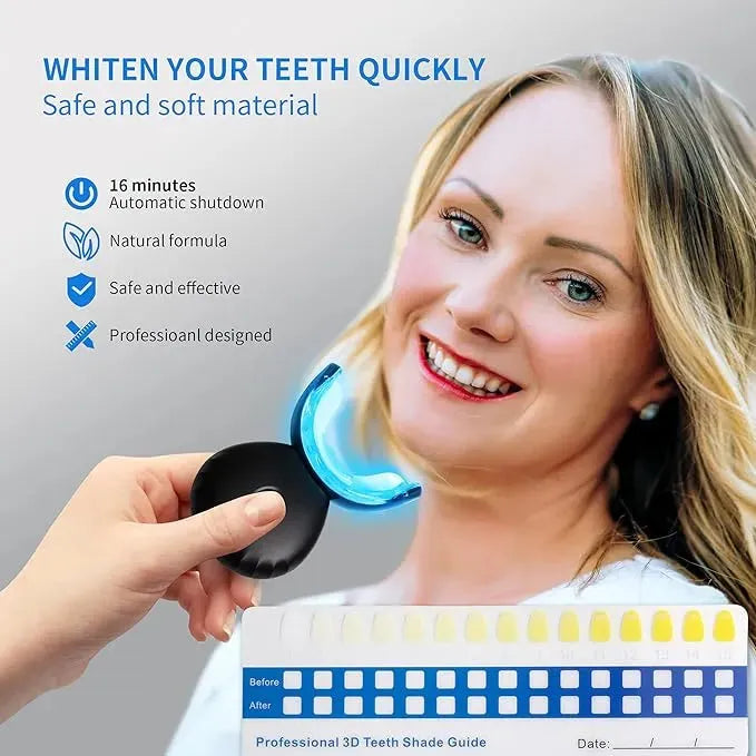 Teeth With 16-Point LED Blue Lights Accelerator, Natural Whitening - Bellarte Enchanté Teeth With 16-Point LED Blue Lights Accelerator, Natural Whitening