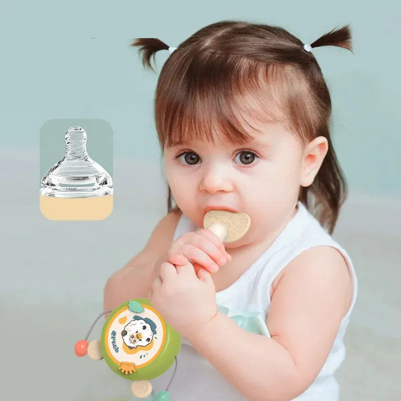 Teether Can Chew Soft Rubber Rattle - Bellarte Enchanté Teether Can Chew Soft Rubber Rattle