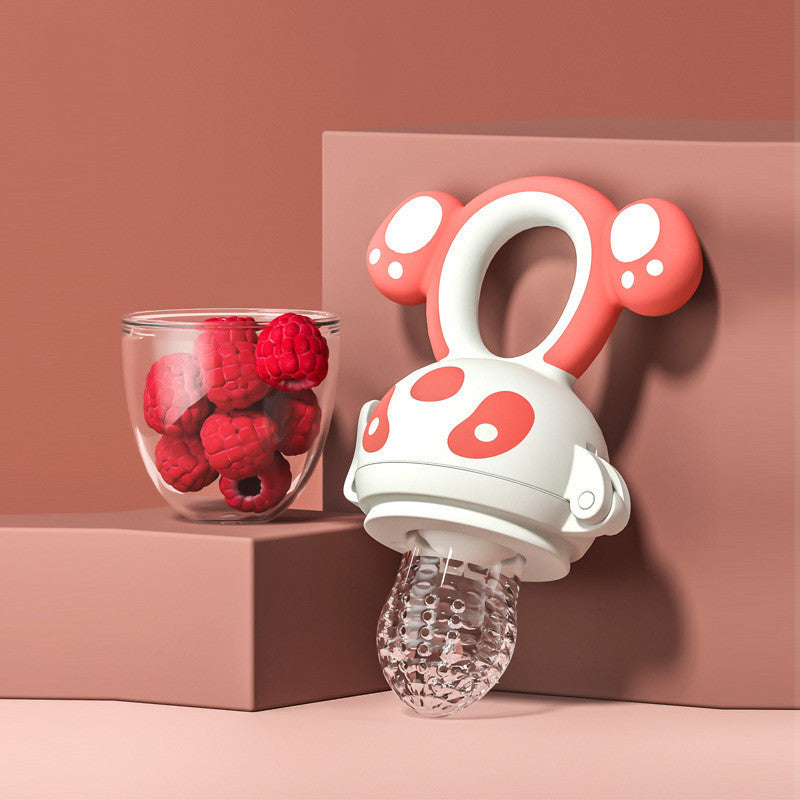 Teething Feeder Bag Fruit Supplement Device Baby Teether Stick Silicone - Bellarte Enchanté Teething Feeder Bag Fruit Supplement Device Baby Teether Stick Silicone