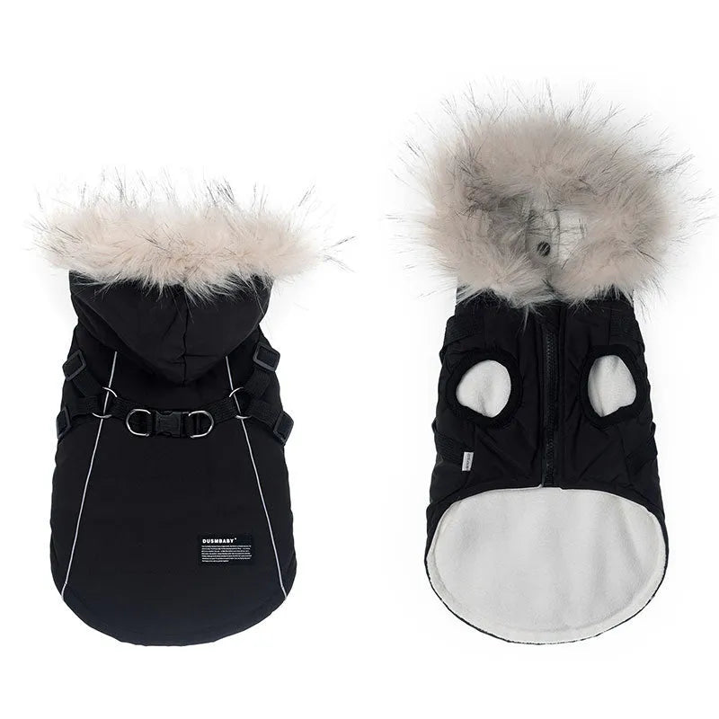 The New Teddy Bichon Pet Cotton Coat Autumn And Winter Clothes Can Be Towed - Bellarte Enchanté The New Teddy Bichon Pet Cotton Coat Autumn And Winter Clothes Can Be Towed