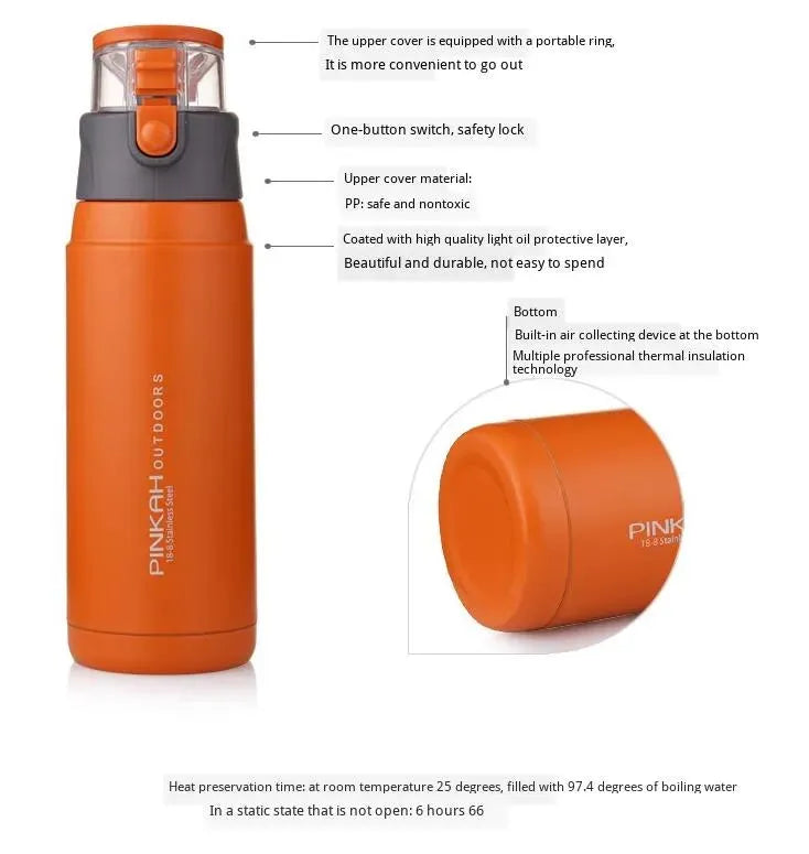 Thermos cup Portable Straight-Fit Sports Glass - Bellarte Enchanté Thermos cup Portable Straight-Fit Sports Glass