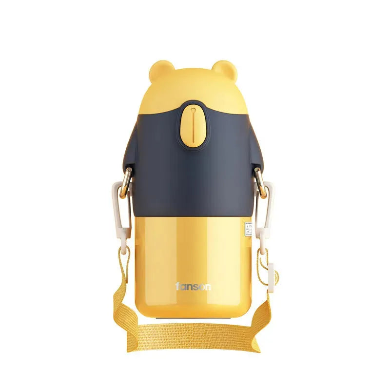 Thermos Mug With Straws Girl Children Cartoon Portable Fashion - Bellarte Enchanté Thermos Mug With Straws Girl Children Cartoon Portable Fashion