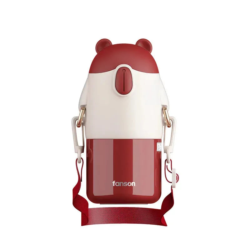 Thermos Mug With Straws Girl Children Cartoon Portable Fashion - Bellarte Enchanté Thermos Mug With Straws Girl Children Cartoon Portable Fashion