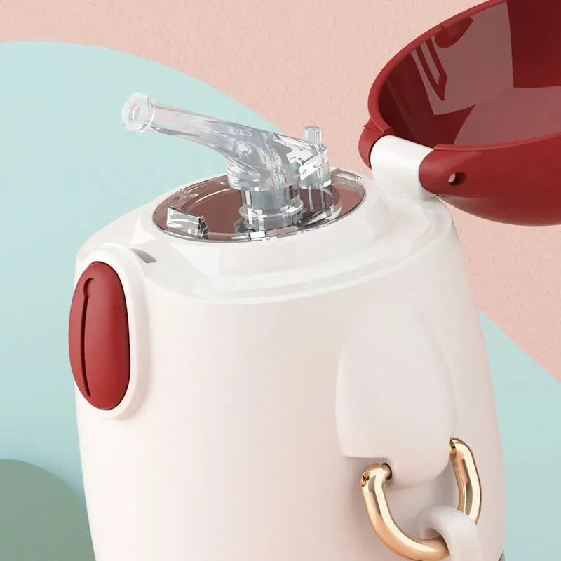 Thermos Mug With Straws Girl Children Cartoon Portable Fashion - Bellarte Enchanté Thermos Mug With Straws Girl Children Cartoon Portable Fashion