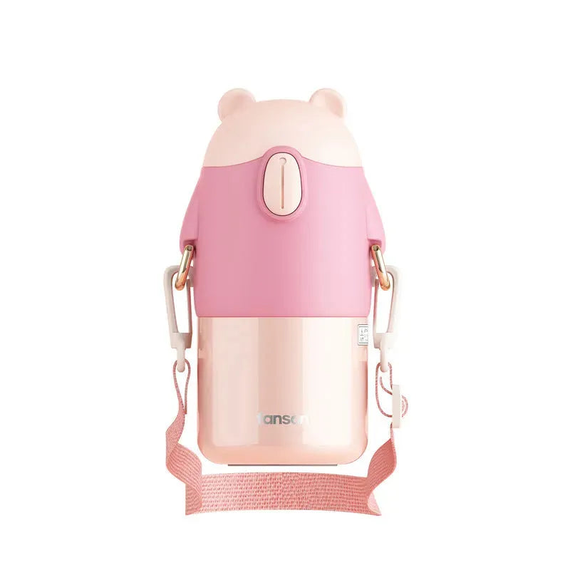 Thermos Mug With Straws Girl Children Cartoon Portable Fashion - Bellarte Enchanté Thermos Mug With Straws Girl Children Cartoon Portable Fashion