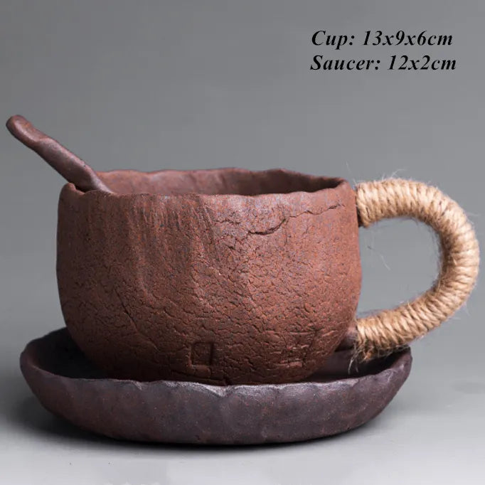 Thick Ceramic Mug With Lid Spoon Ceramic Office - Bellarte Enchanté Thick Ceramic Mug With Lid Spoon Ceramic Office