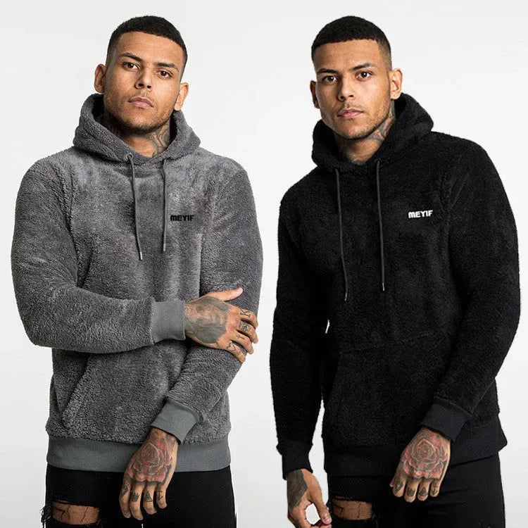 Thick Jacket Men's Plus Velvet Thick Sweater Hooded Pullover - Bellarte Enchanté Thick Jacket Men's Plus Velvet Thick Sweater Hooded Pullover