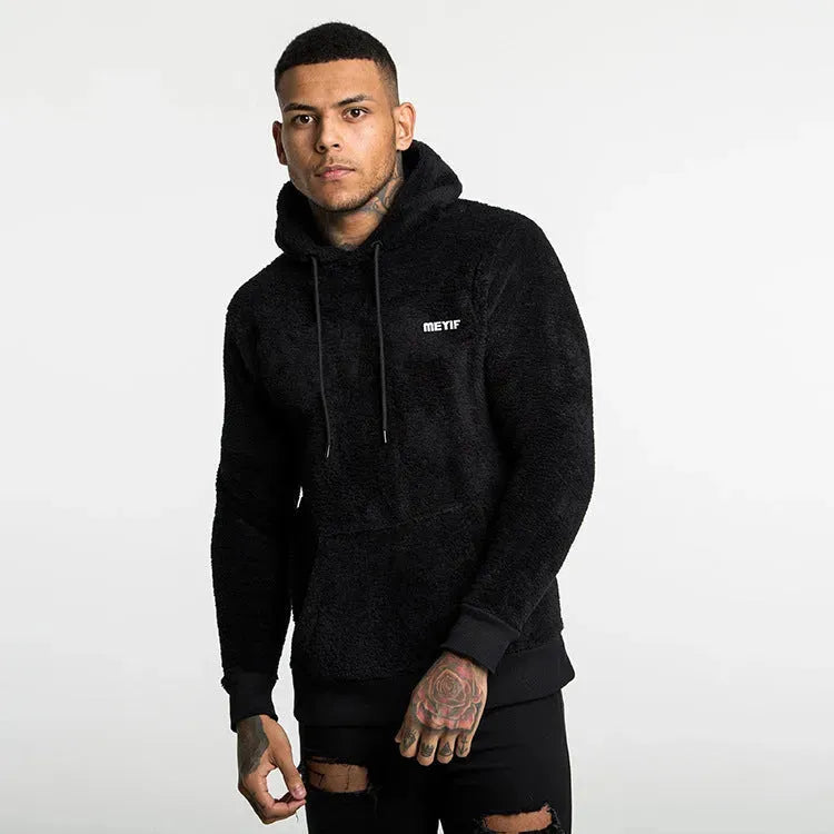 Thick Jacket Men's Plus Velvet Thick Sweater Hooded Pullover - Bellarte Enchanté Thick Jacket Men's Plus Velvet Thick Sweater Hooded Pullover